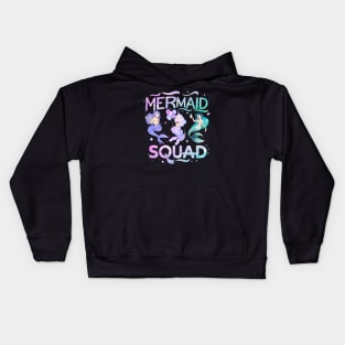 Mermaid Squad Mermaid birthday Kids Hoodie